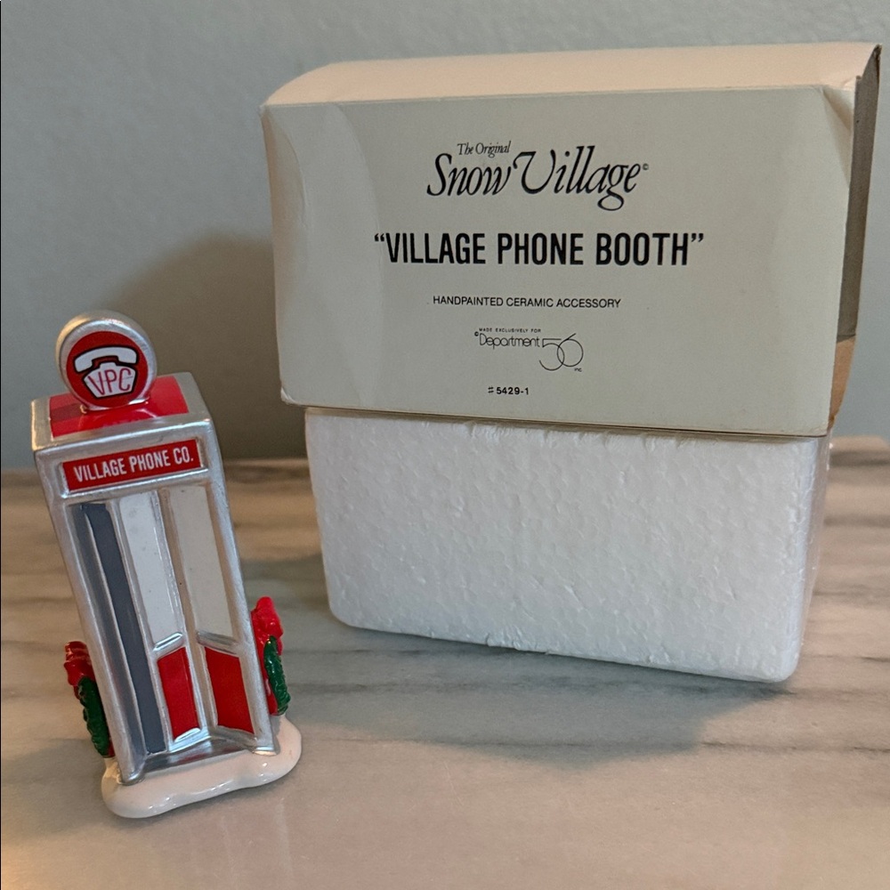 THE ORIGINAL SNOW VILLAGE “VILLAGE PHONE BOOTH